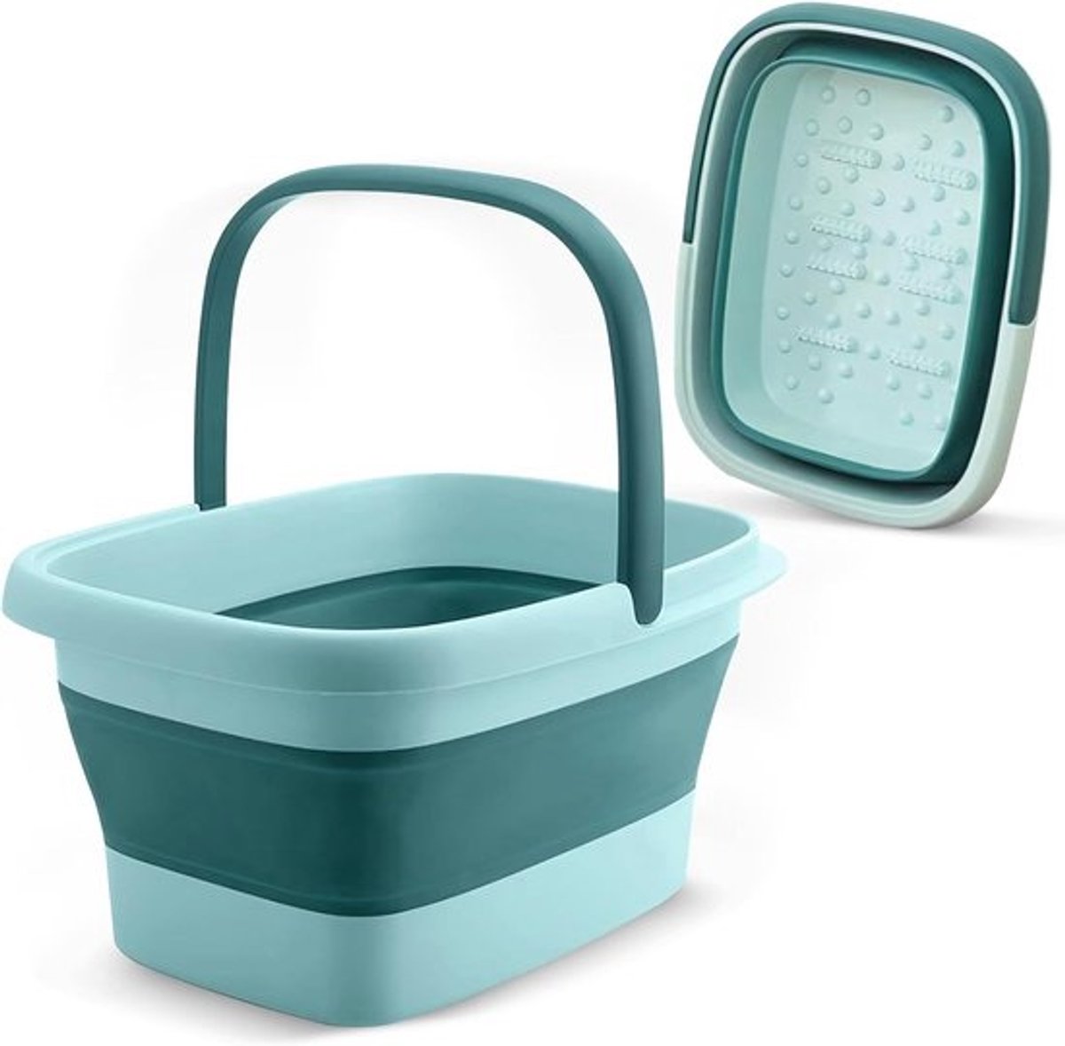 Opvouwbaar voetenbad - Voetmassage - Ontspanning thuis - 54 massageknopen - 44 x 23 cm - Grijs
