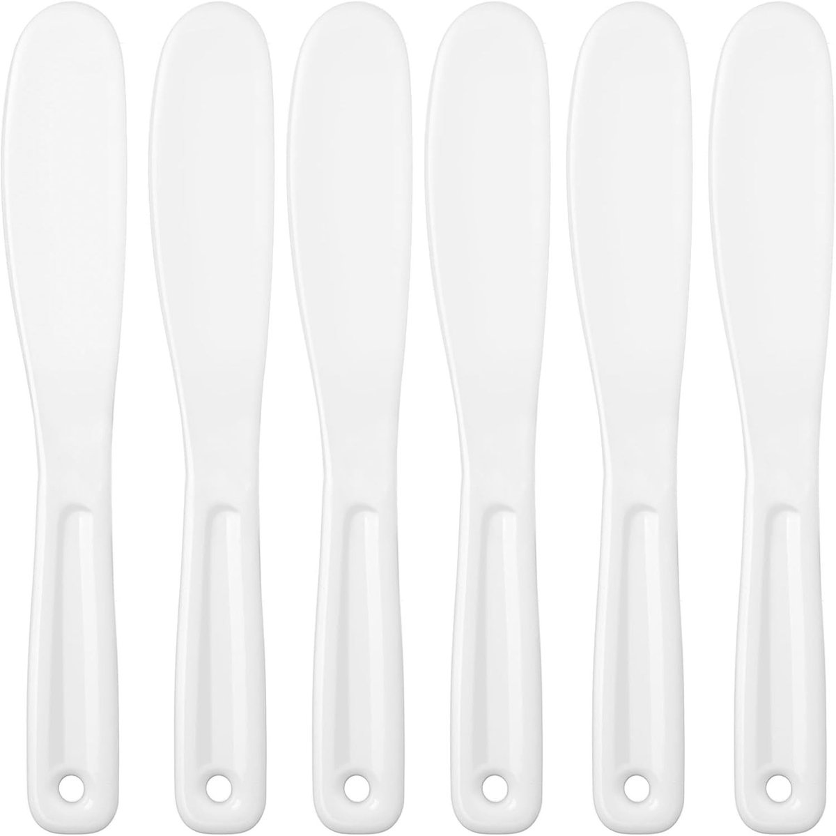 Herbruikbare Spatula's voor Schoonheidsmaskers, 6 Stuks Plastic Applicators voor Crèmes, Mengtools en Huidverzorging (20 x 3cm)