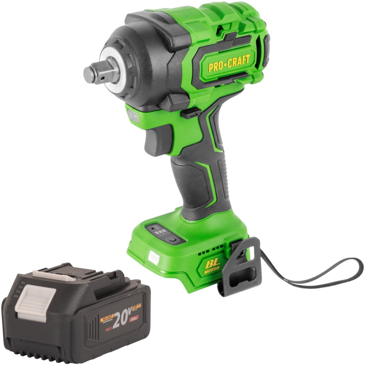 Procraft PWA18bb accu-slagmoersleutel 20 V 550 Nm 1/2" borstelloos solo - zonder accu, zonder oplader
