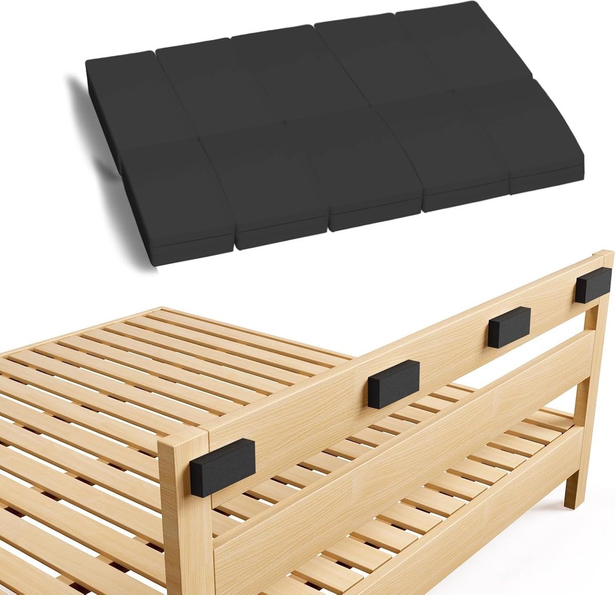 20 Stuks Eva Schuim Afstandhouders Muur, Zelfklevende Muurbescherming Bed, Deurgreep Bescherming, Bed Accessoires, Deurstopper, Bed Stoppers, Hoofdbord Stoppers Voor Muur (Zwart)