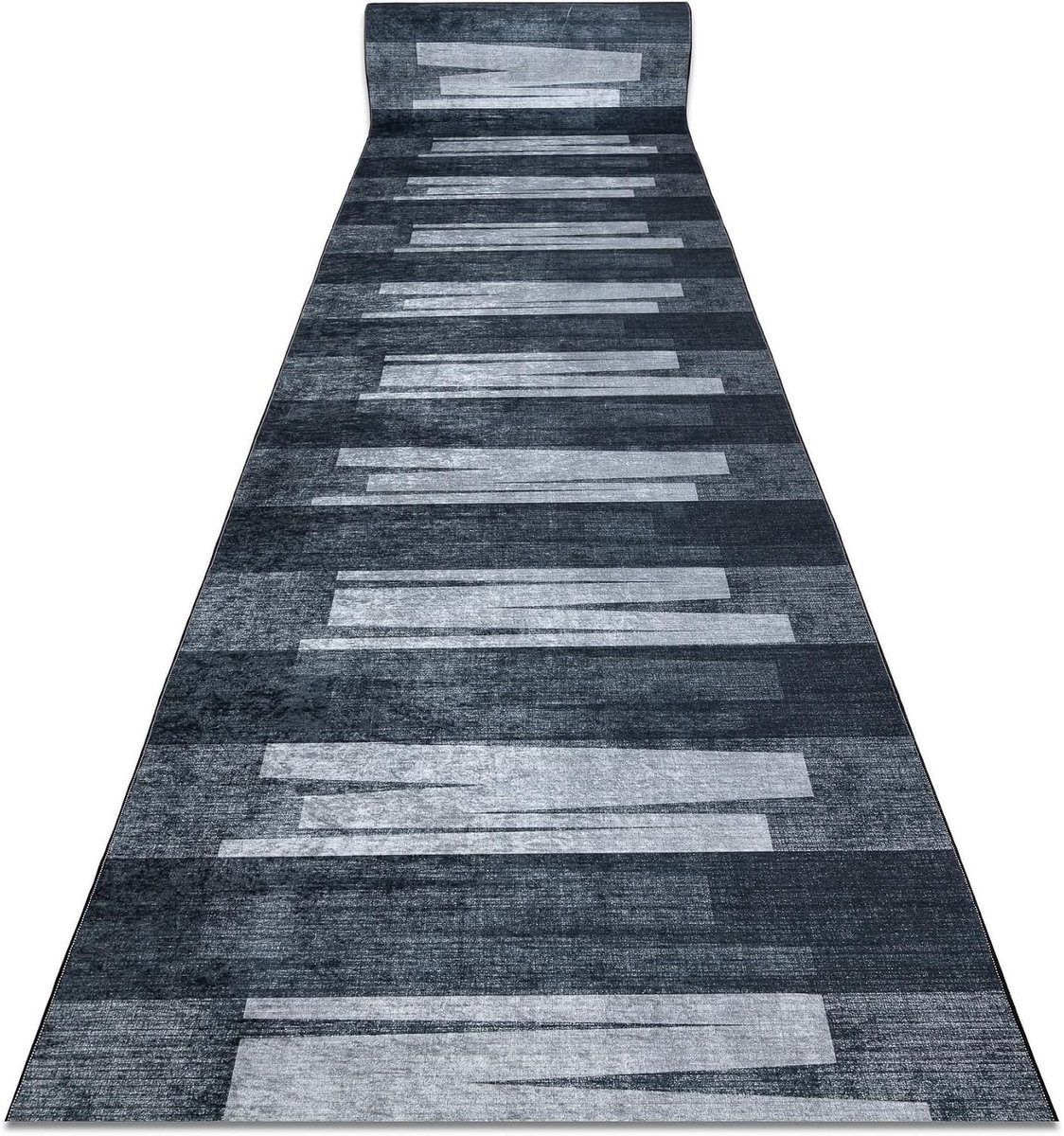 Loper antislip Lotus Veneto 60911 grijs om te wassen 100x710 cm