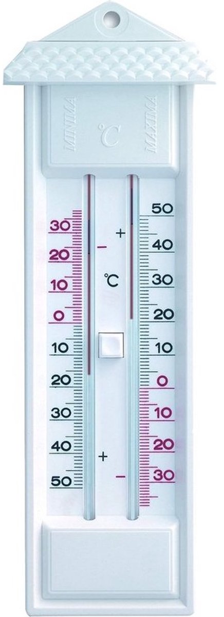 Digitale Binnen/Buiten Thermometer met Houder Wit
