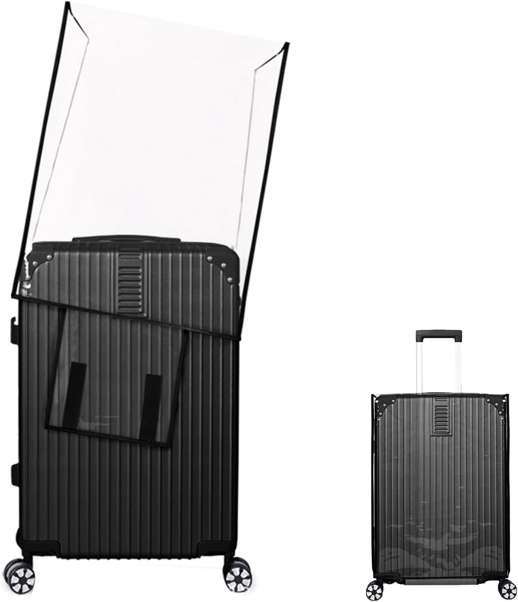 Kofferhoes, transparante reiskofferbeschermhoes, reiskoffer beschermhoes, herbruikbare bagagehoes, stofdichte bagagehoes, krasbestendige bagagehoes, 50 cm Tokaneit, transparant, koffer