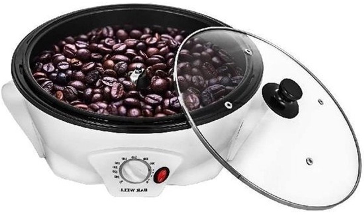 Koffiebonen Brander - Bakmachine - Thuis Branden - Instelbare Temperatuur - 1500G Capaciteit - Zwart