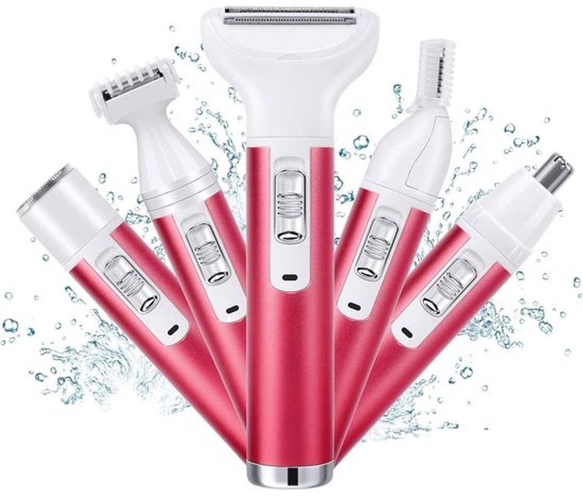 Elektrisch Ladyshave - Dames Scheerapparaat - Huidverzorging - 5-in-1 Multifunctioneel - 200 g - Wit