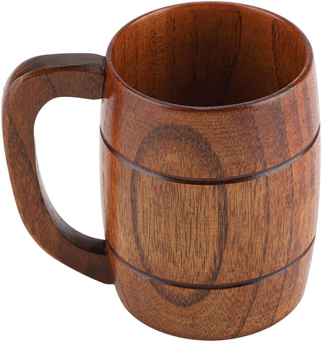 Dailygoods- Houten Beker Grote Capaciteit - Drinkbeker Kind - Schoolbeker - Drinkbeker Baby - Drinkbeker Peutertje - Retro Design 500 ml