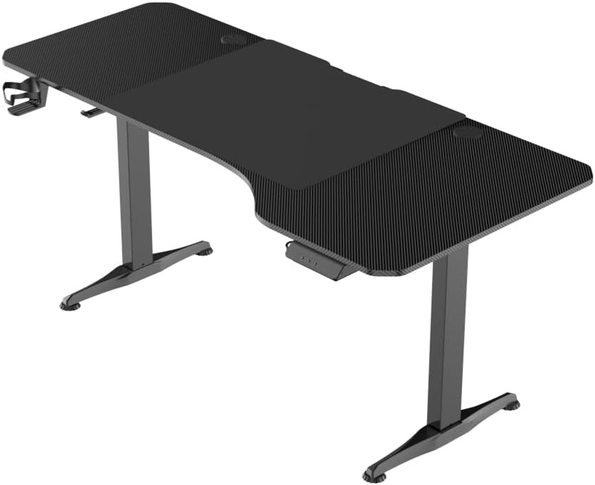 Gaming - Bureau - Game Desk - Zit Sta Bureau - Elektrisch in Hoogte Verstelbaar - Zit-sta Bureau - Game Bureau - Gaming Desk - Computer Tafel - 160 x 75 cm - Zwarte - Maximale hoogte 117 cm