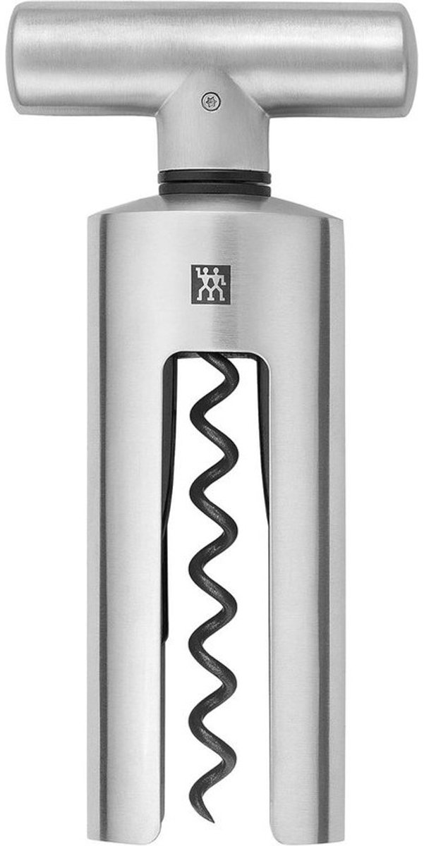 Sommelier Kurkentrekker - Wijnopener Hendels - Wijn Serveren - Geborsteld Roestvrij Staal - 1 Aantal - Zilver