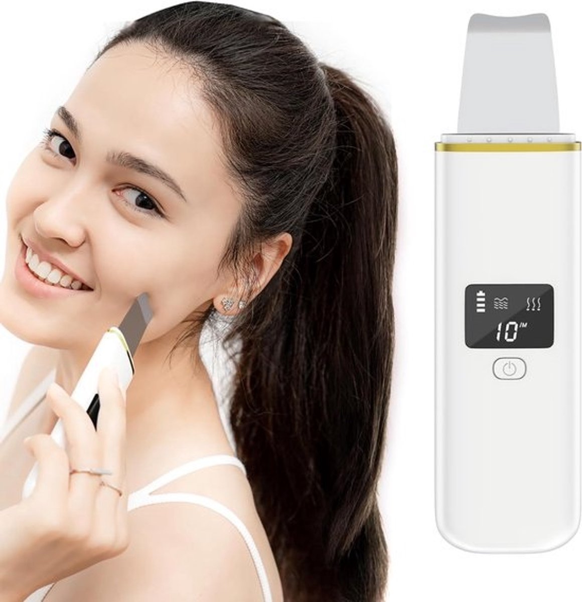 Ultrasone Huidscrubber met LCD Scherm voor Diepe Reiniging en Blackheads