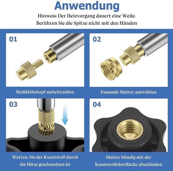 Draadverbinding Inserts en Lood Tips Set voor Precisie Solderen en Bevestigen — afbeelding 4