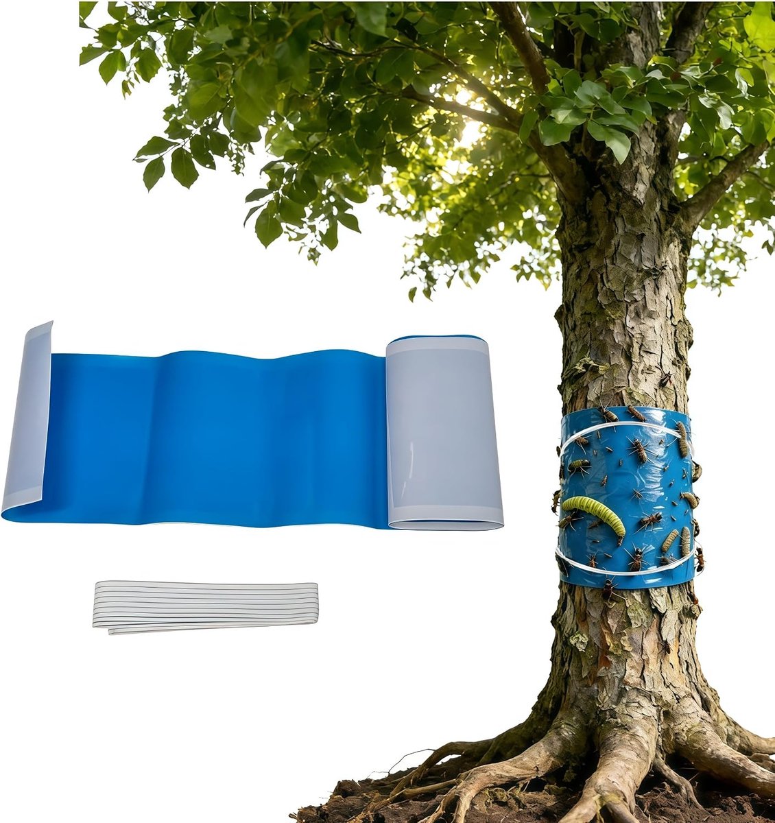 Lijmringen voor Fruitbomen 15 cm x 5 m Zelfklevende Lijmring tegen Mieren Rupsenlijm Mierenlijmband Boomband Beschermt de Stam voor Fruitbomen Jonge Bomen