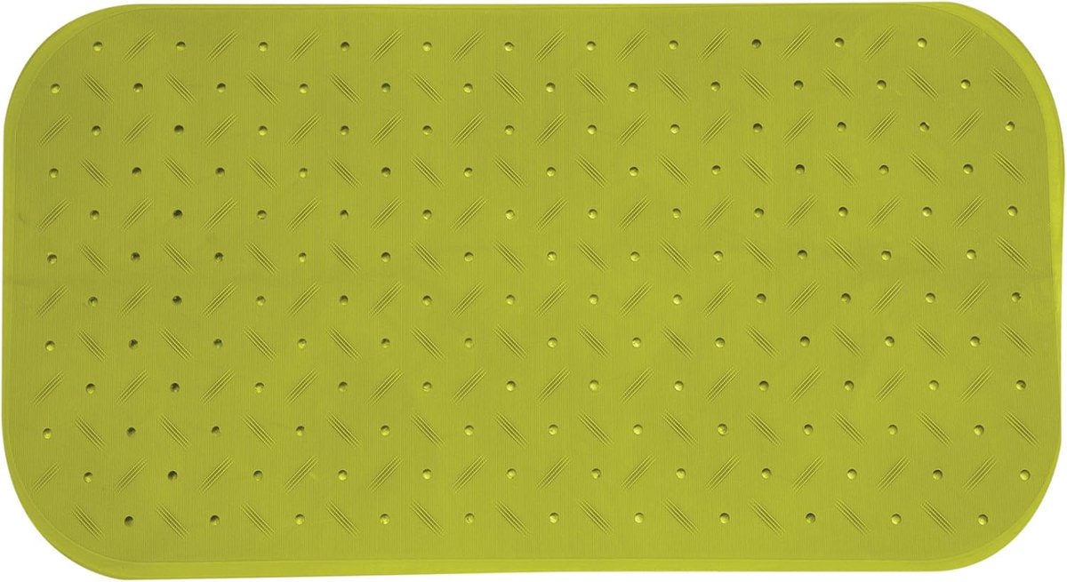 Premium douchemat, antibacterieel, antislip, met zuignappen, groen, rozengeur, ca. 36 x 76 cm, wasbaar op 60 graden