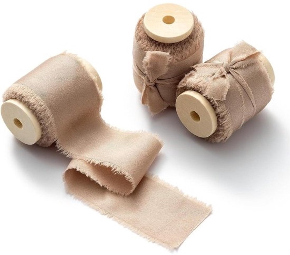 Satijnen lint - Stoffen lint - Cadeaus versieren - Handgemaakt met franjes - 38 cm x 45 m - Dd-25