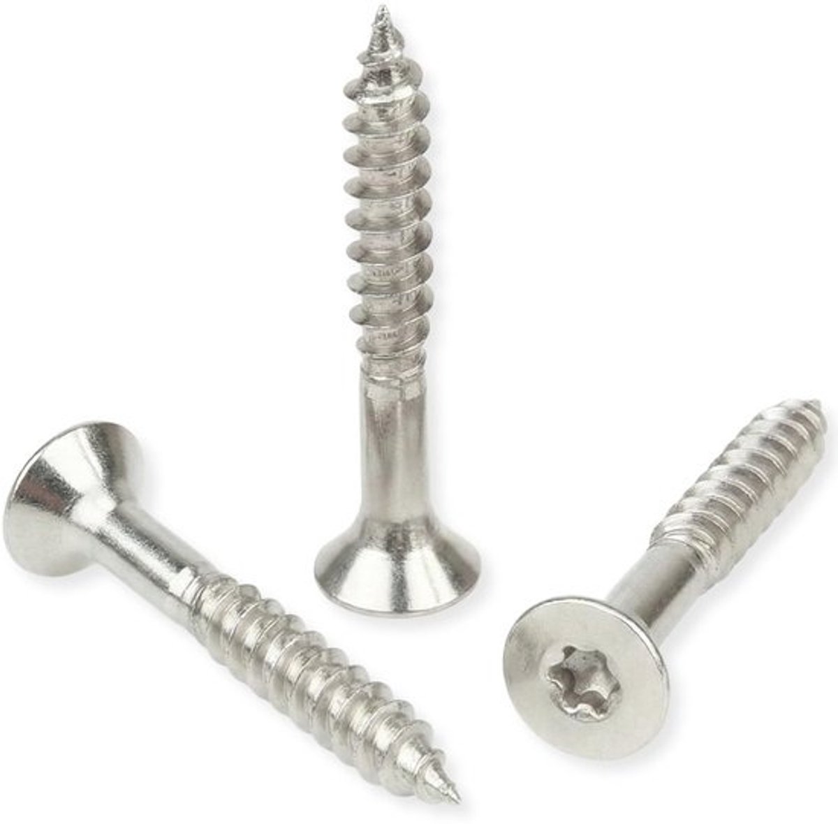 RVS A4 Houtschroeven TX 4.5x50mm Verzonken Kop - 200 Stuks - Voor Buiten & Terras