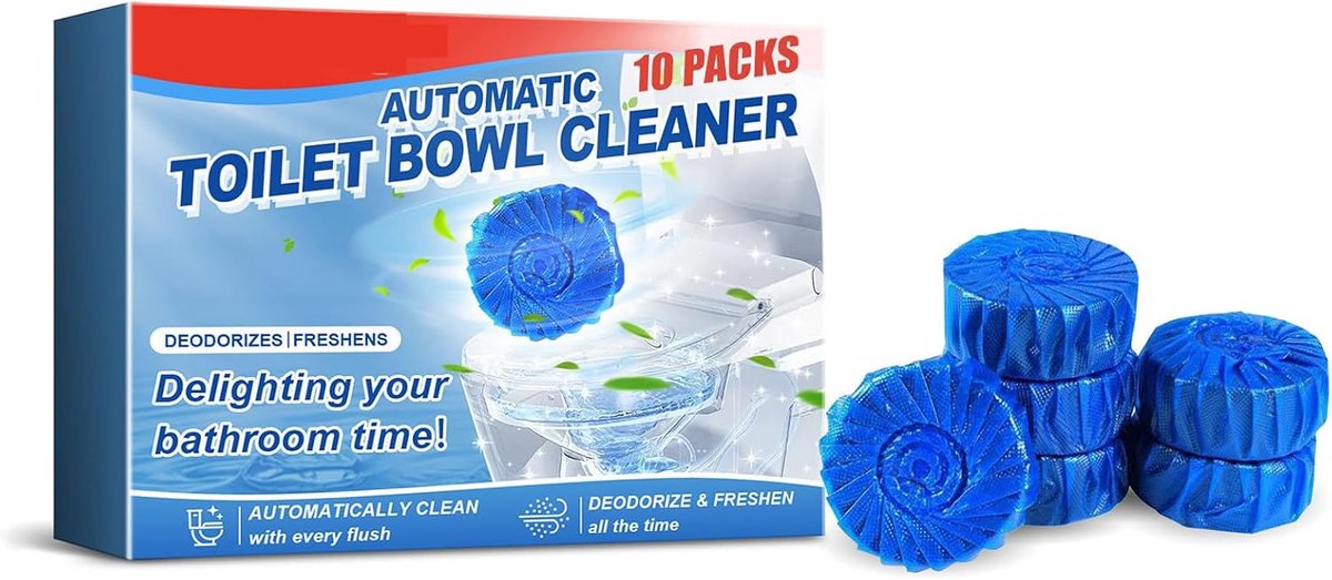 Tabs, Toiletblokken, Sterke Toiletreiniger Tegen Kalk en Urinesteen, Toiletreiniger, Reinigingsmiddel, Reinigingsblok WC,10 Stuks