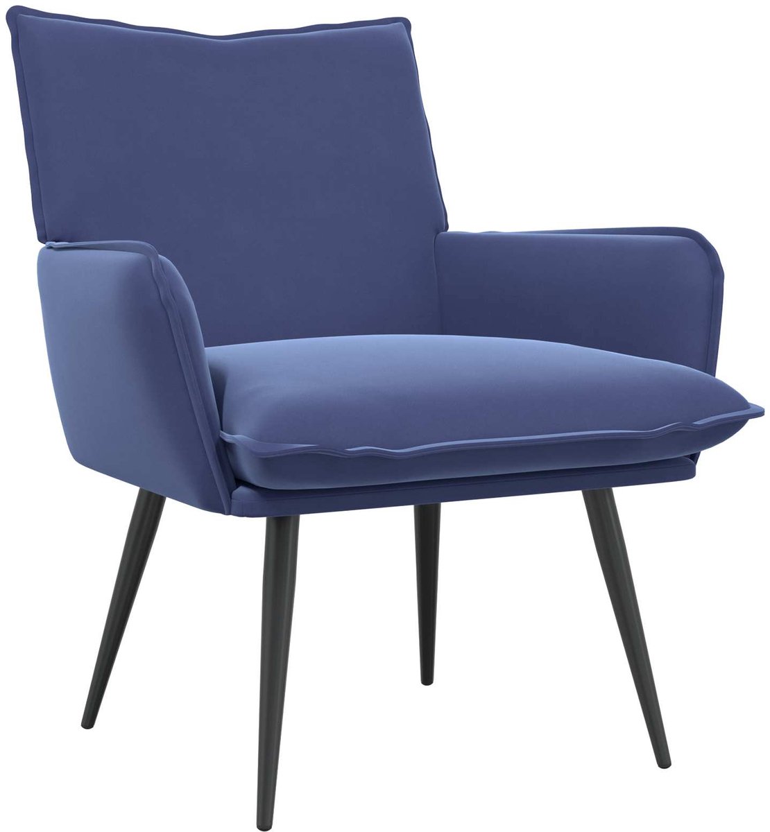 vidaXL Fauteuil - Politieblauw - fluweel