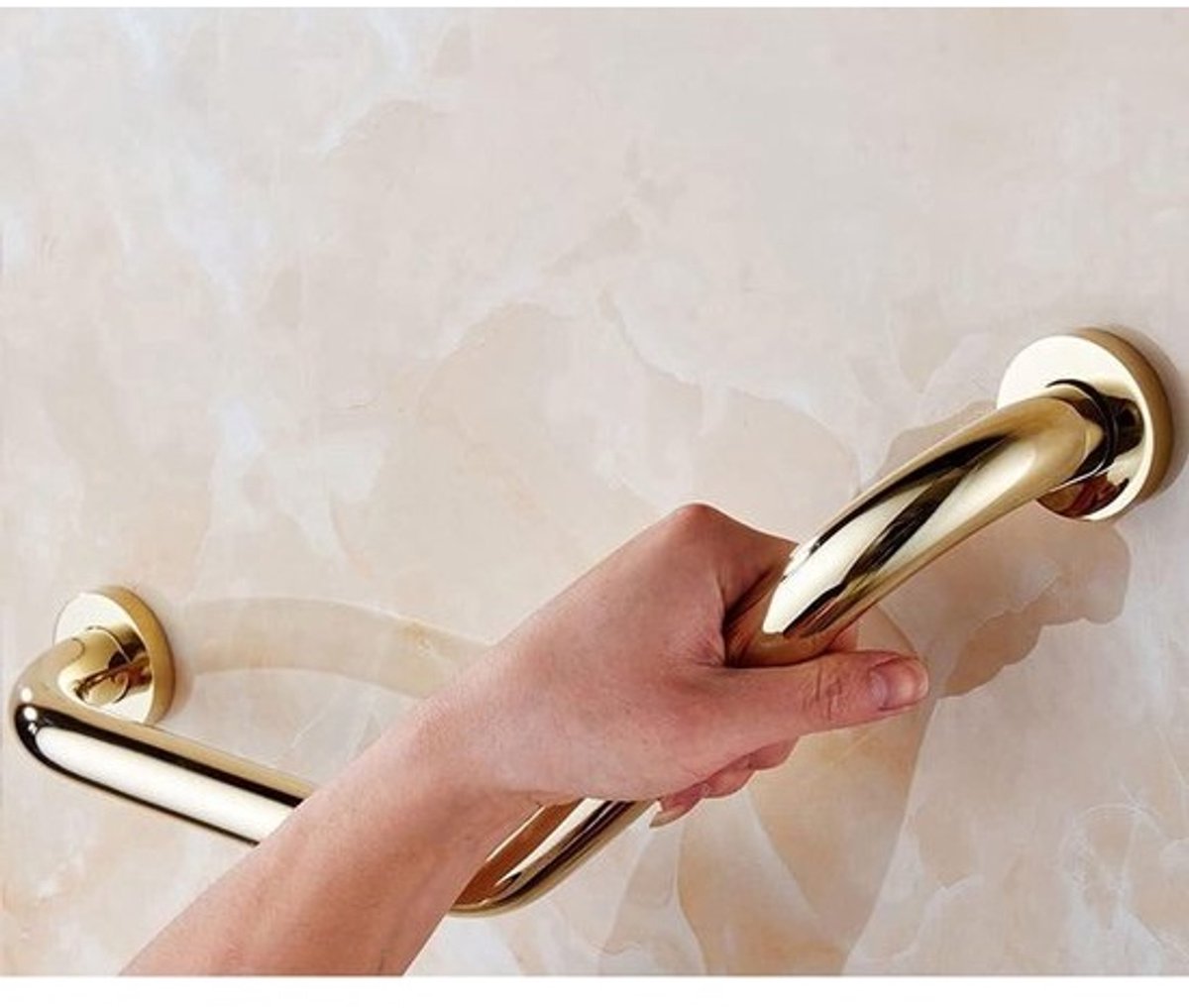 Wandbeugel Badkamer - Handgreep Douche - Veiligheid Verhogen - Antislip Ontwerp - 45 cm - Goud