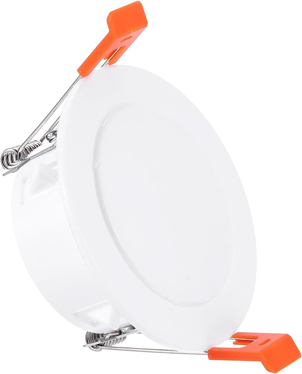 3,5" verende plafondafdekplaat, inbouwlamp trim wandmontage downlight gatafdekking decoratief paneel met gesp geschikt voor 2,7-3,1 inch ronde gat glazen plafondopeningen, wit