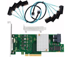 Compatibel met LSI 9300-8i IT Mode 8-poorts met SAS-kabels