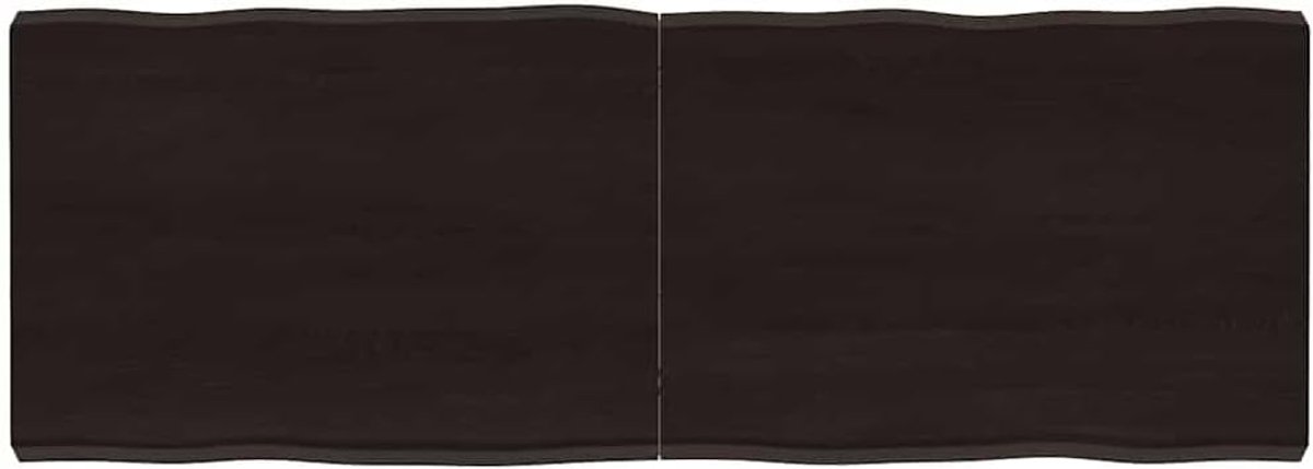 Eettafelblad, vervangingsplaat voor tafel, houten tafelblad, geschikt voor restaurant, hotel, café, eetkamer, 140 x 50 x (2-6) cm, massief hout, behandeld boomrand