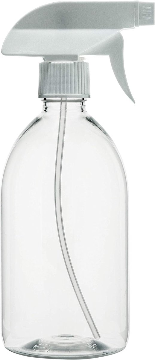 500 ml fles witte spraykop - 10 stuks - leeg - hervulbaar - nr. 47