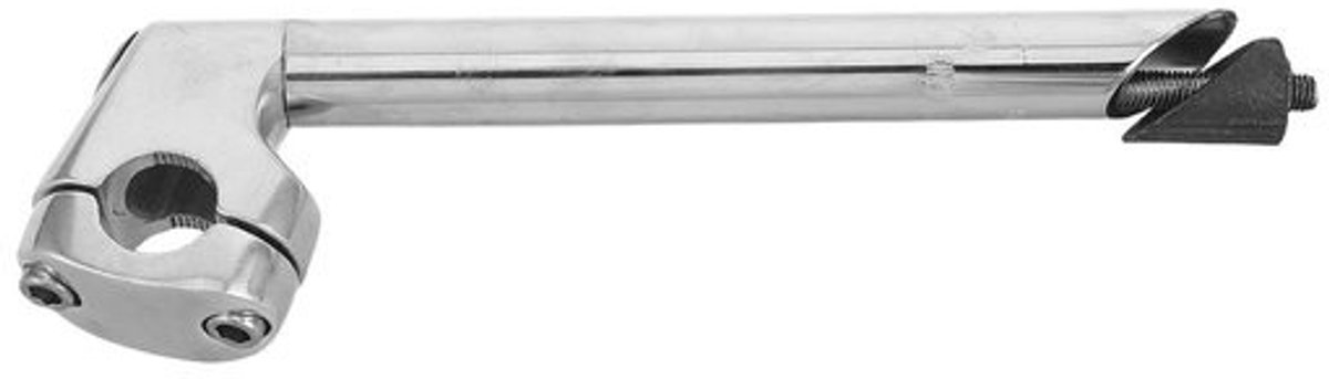 Fietsstuurpen - Stuurverhoger Fiets - Comfortabel Fietsen - Zwanenhalsontwerp - 24 cm - Zilver