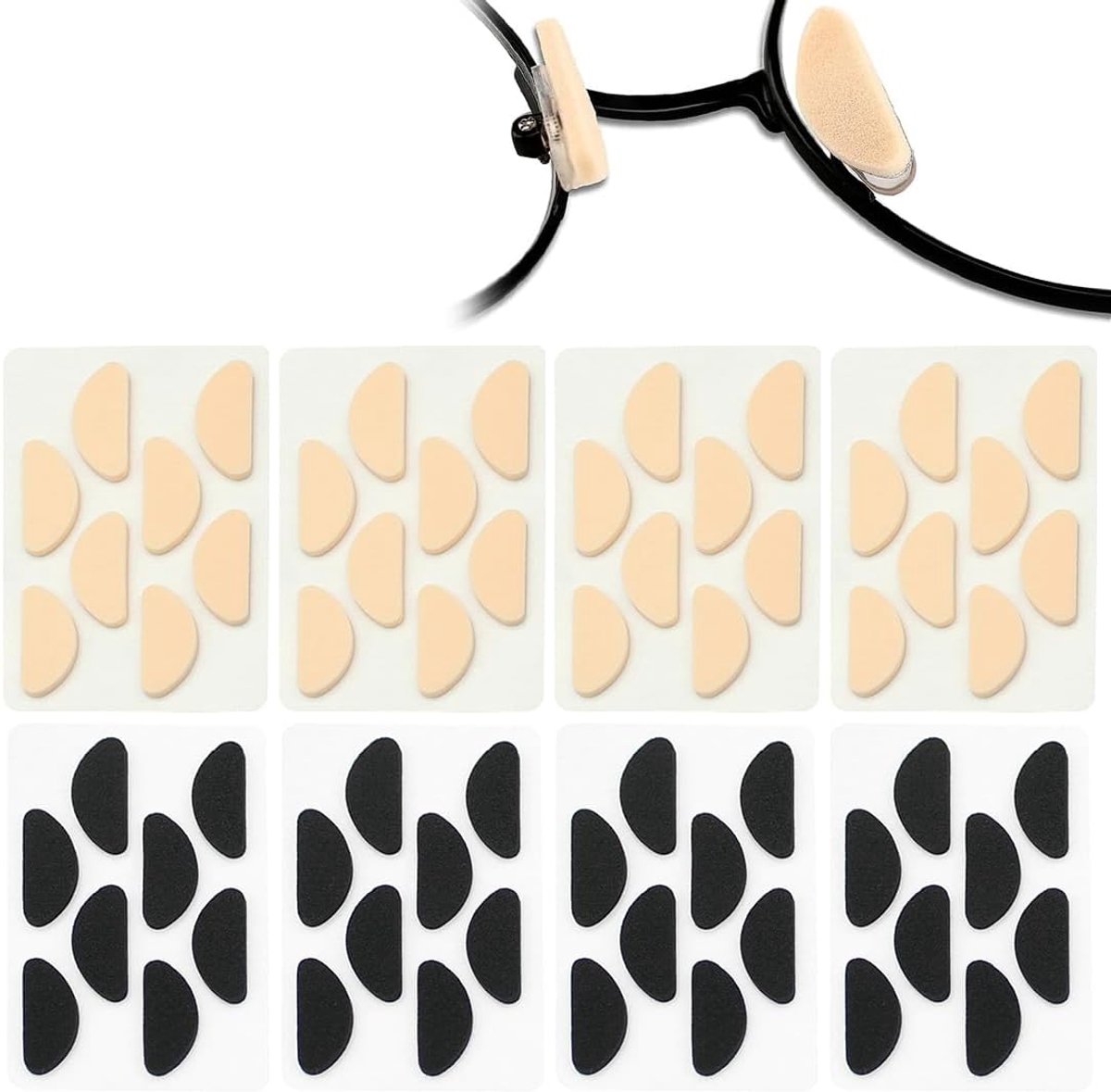 32 paar neuspads bril zelfklevend, anti-slip neuspads voor bril