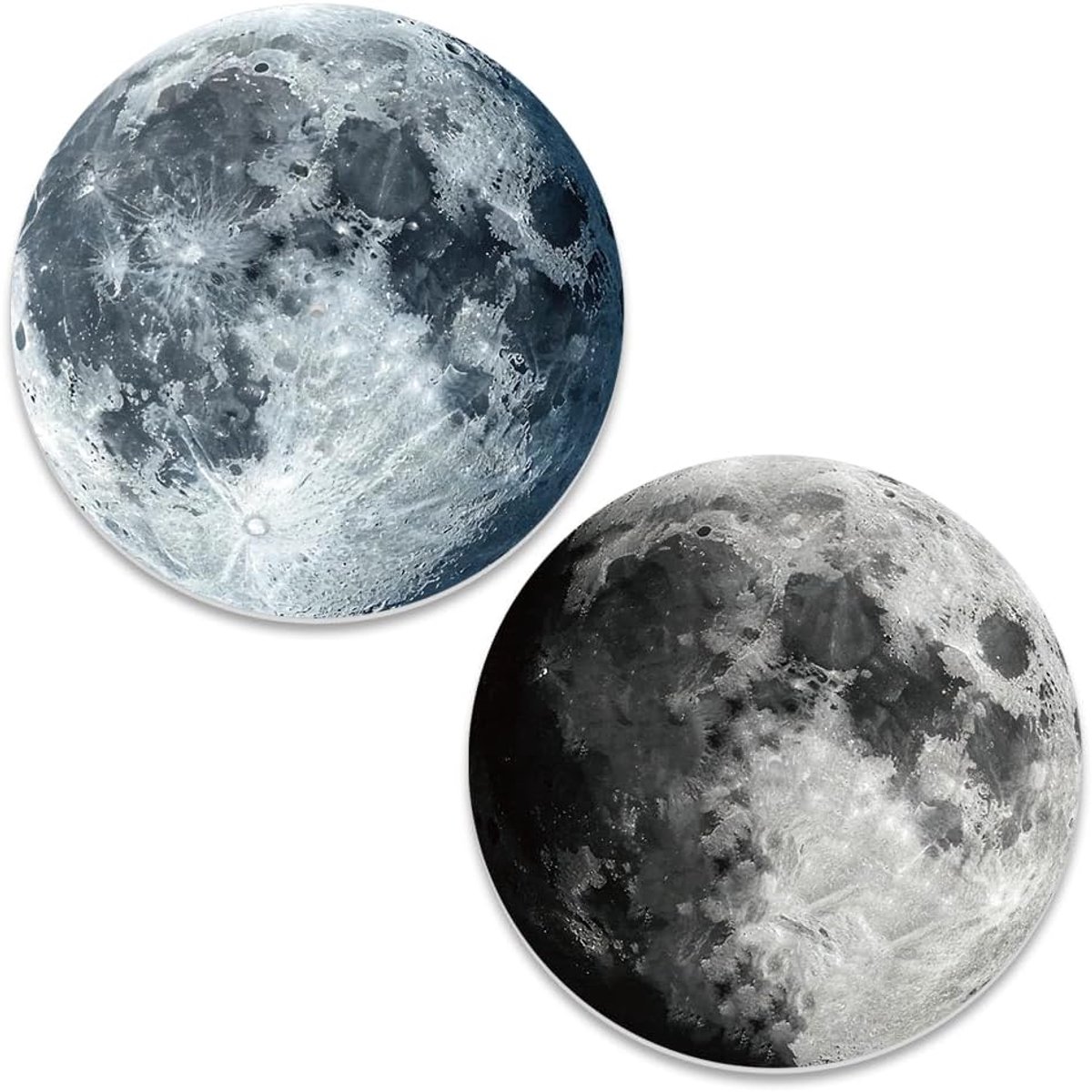 2 stuks maan platenspeler mat 30 cm (11,8 inch) slipmat niet-statisch vilt platenspeler mat afdekking 3 mm dik niet statisch