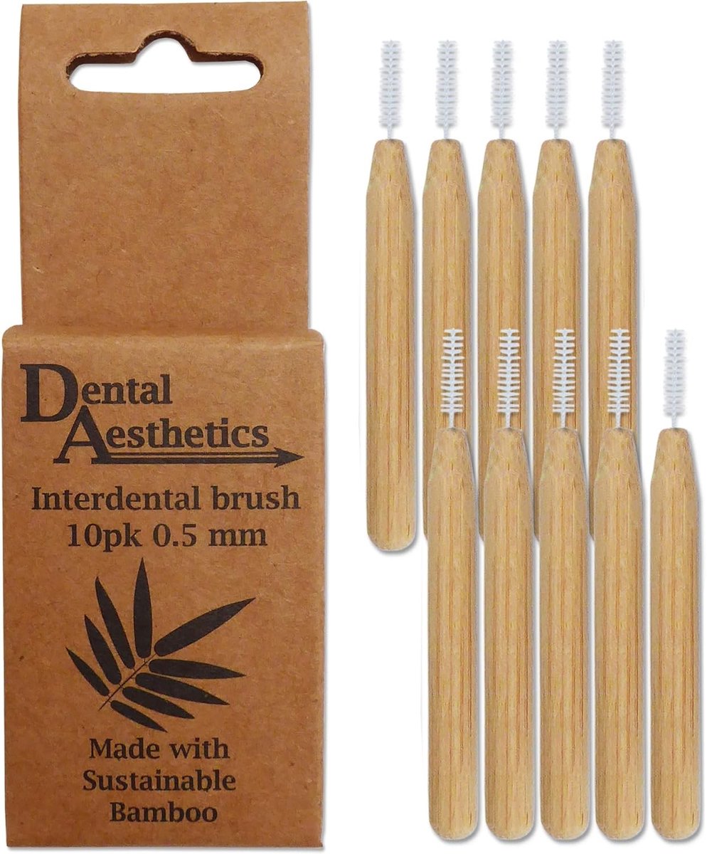 Interdentale Borstels - Bamboe Handvat - 0,5 mm - Milieuvriendelijk - 10 Pack