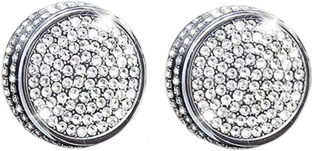 Interieur Trim Bling Accessoires Audio Knop Strass Decals Cover fit voor Lexus RX GS LS IS RC CT ES NX 2010-2018 IS 2011-2017 ZILVER
