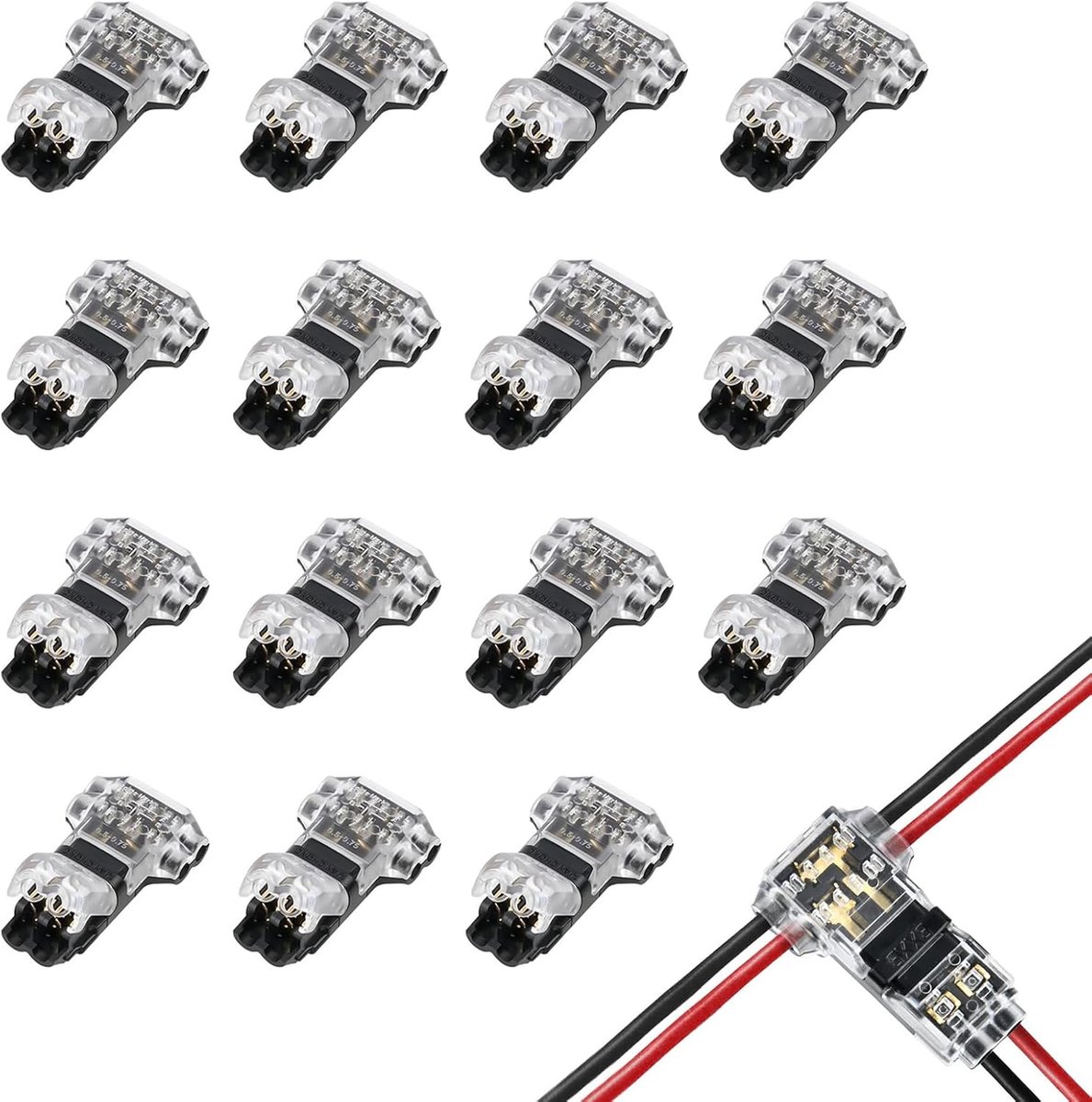 Elektrische kabels 20/22 AWG, 2-polig, soldeervrij, waterdicht, voor auto en ledverlichting, snelle installatie zonder solderen