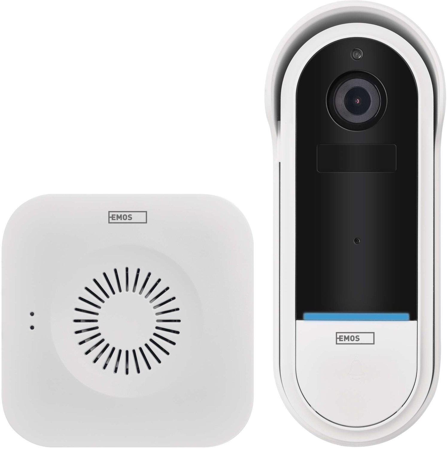 EMOS GoSmart draadloze IP-15S videodeurbel op batterijen voor thuisgebruik met wifi, H4032