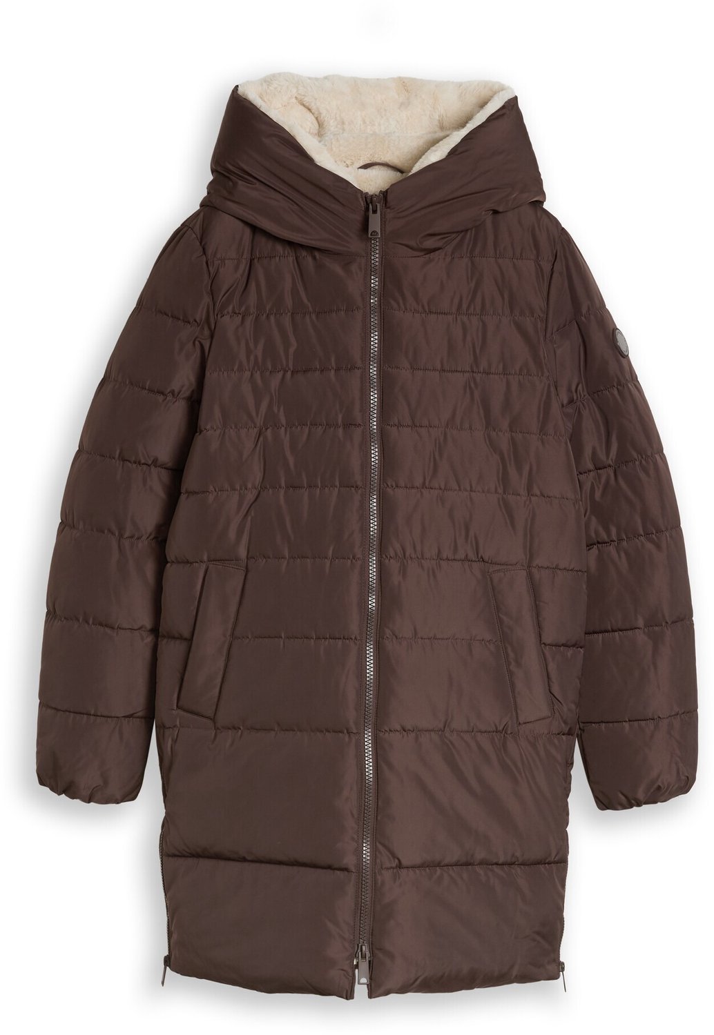 Tom Tailor - Pufferjas van waterafstotend materiaal - Maat L - java dark brown