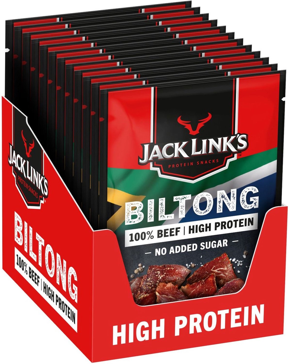 Jack Link's Biltong Original - 12 x 40 gram - Eiwitrijke vleessnack
