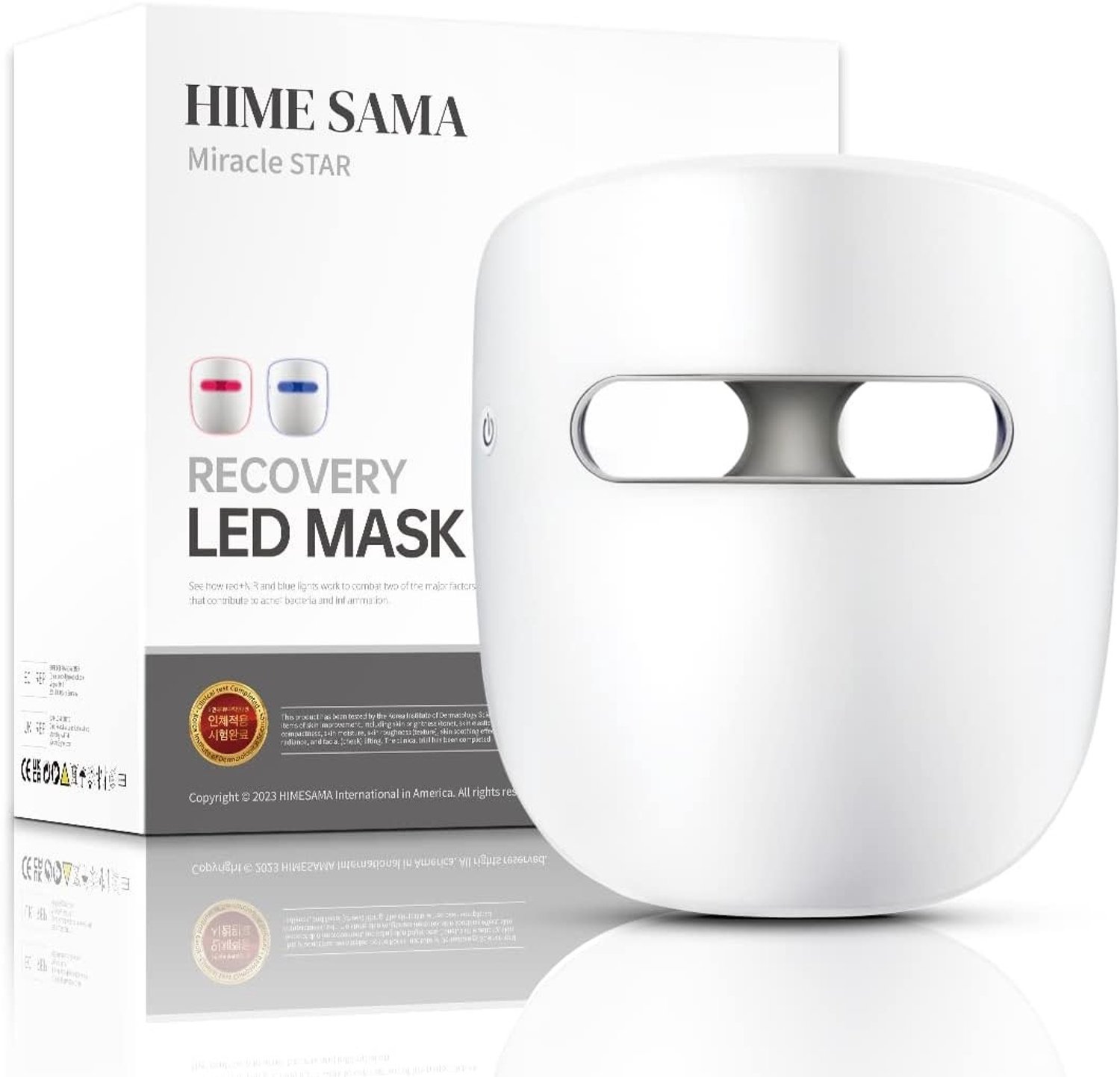 Led-gezichtsmasker - Rood - Draadloos - Voor Anti-aging en Huidverbetering - Voor Thuisgebruik