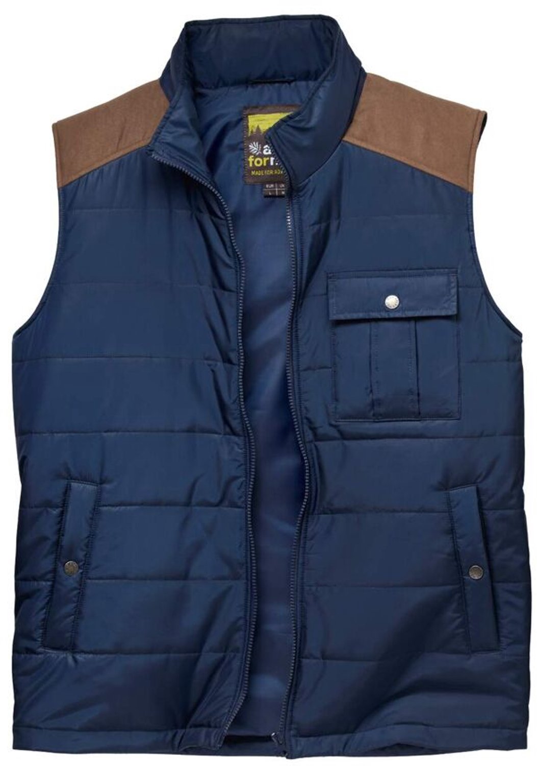 ATLAS FOR MEN mouwloos donsjack Heren Verkrijgbaar in grote maten Blauw