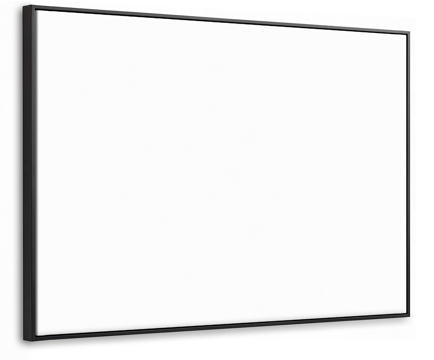 Canvas Schilderij met Baklijst 70x50cm - Wit - Pure - Clean - Muurdecoratie woonkamer - Slaapkamer decoratie - Kamer accessoires - Schilderijen op canvas met lijst