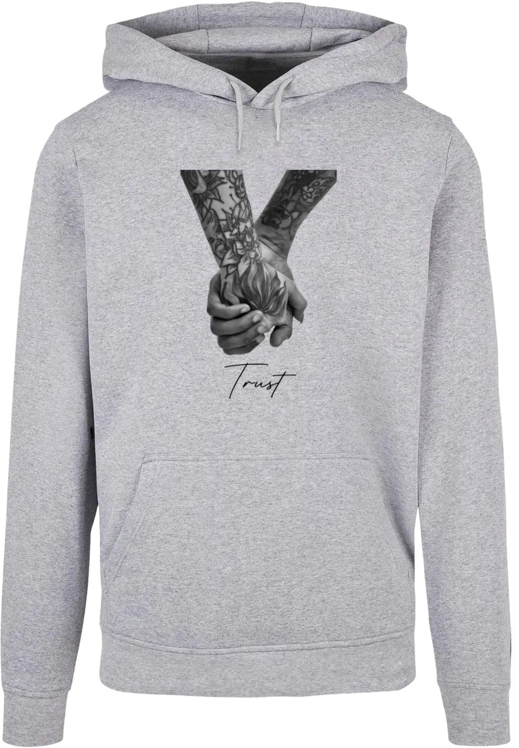 Hoodie Mister Tee Trust 2.0 New Basic Heidegrijs