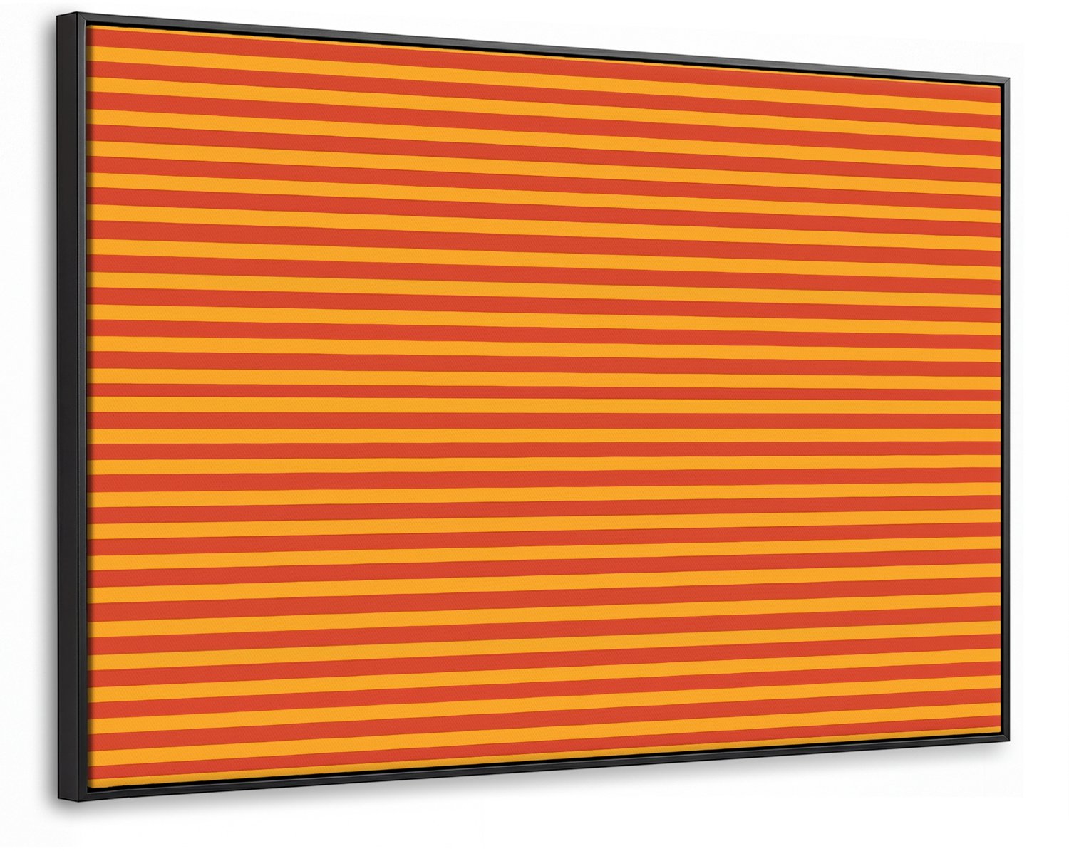 Canvas Schilderij met Baklijst XXL Canvas Schilderij met Baklijst 140x90cm - Strepen - Patroon - Oranje - Muurdecoratie woonkamer - Slaapkamer decoratie - Kamer accessoires - Schilderijen op canvas met lijst groot