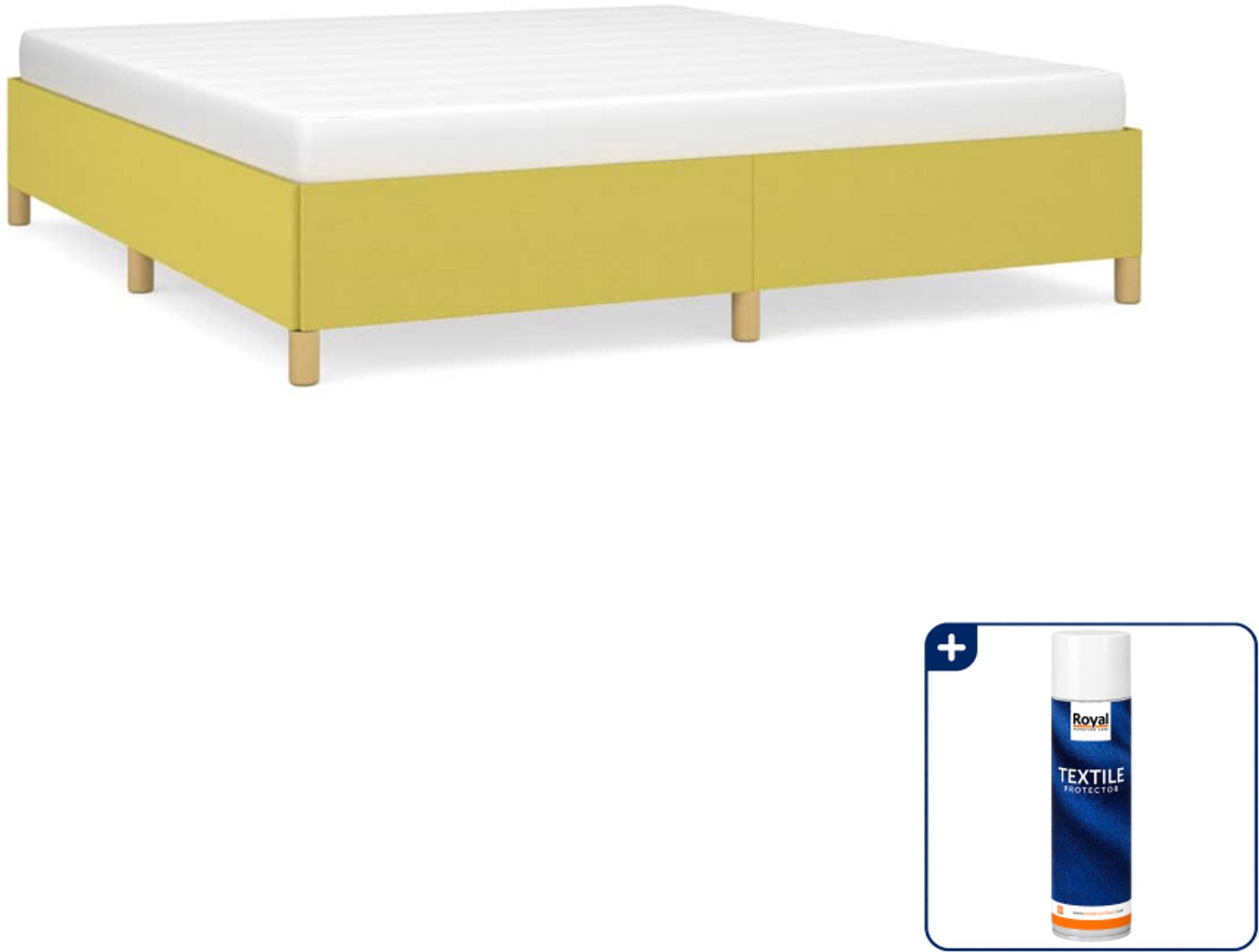 vidaXL Bedframe Kingsize - 180 x 200 cm - stof - groen - Inclusief textielbeschermer 500 ml