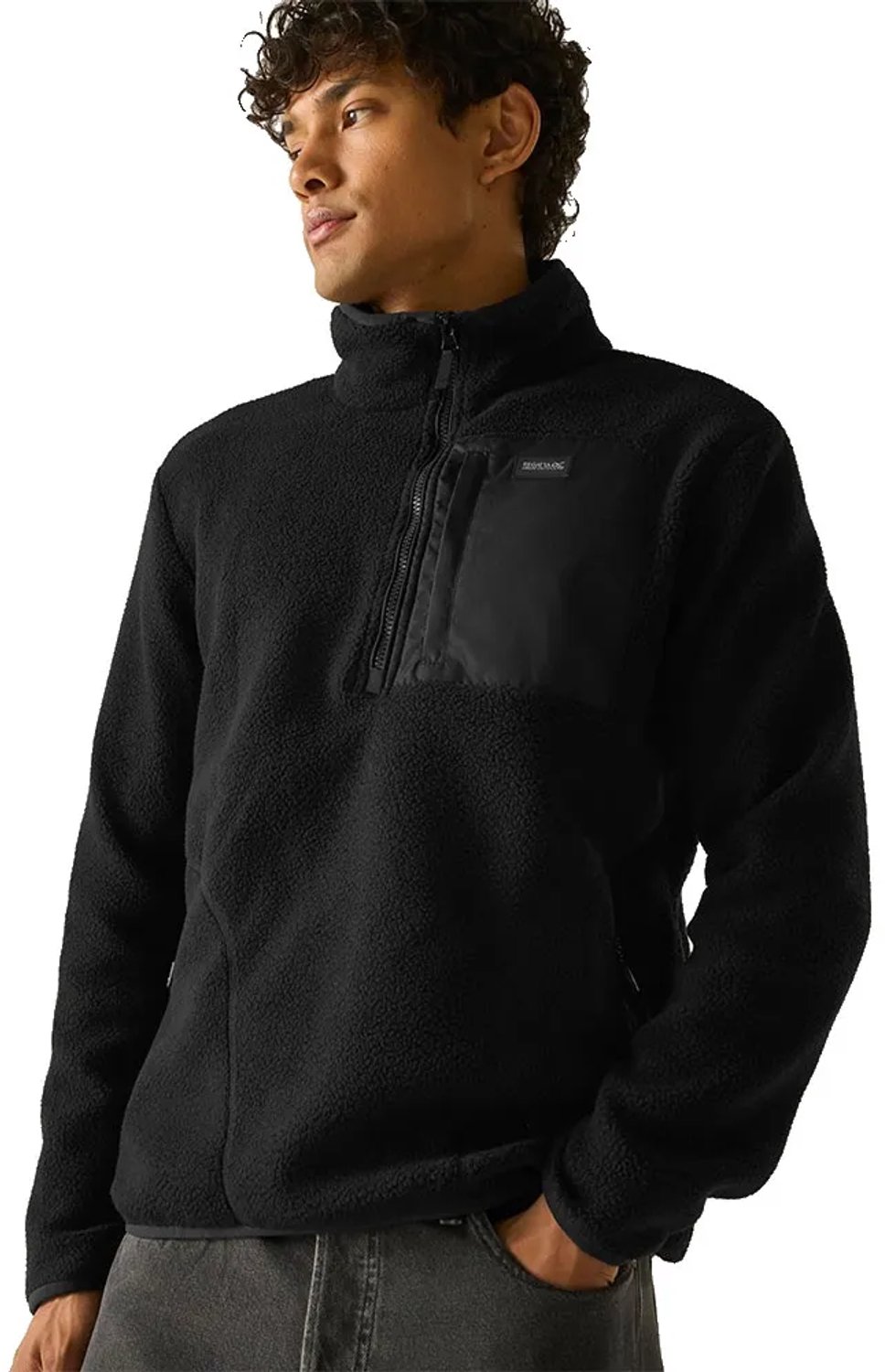 Regatta Frankie Borg Fleece Met Halve Rits Man Zwart