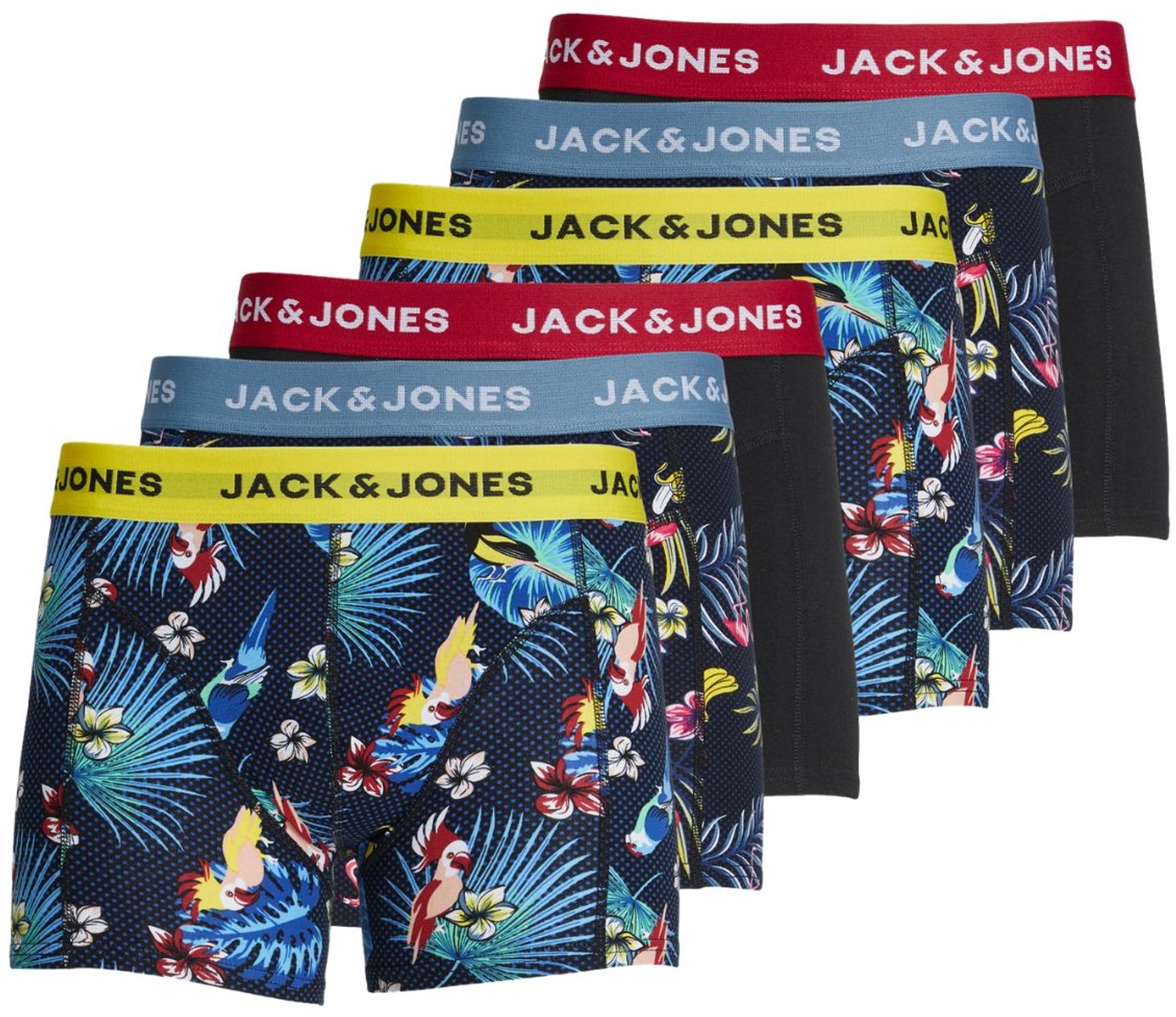 Jack & Jones Jacflower Bird 6 Boxershorts - Navy Black - Maat XXL