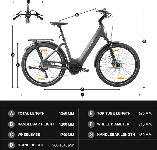 TTGO Z5 E-bike - 25 km/u - 27.5inch - 120km actieradius - 250W motor - 36V18Ah accu - 75NM - Grijs — afbeelding 5