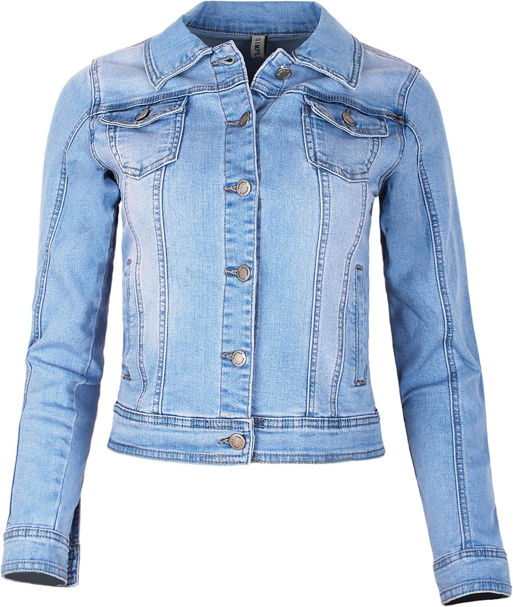 Dames spijkerjasje denim jack met stretch