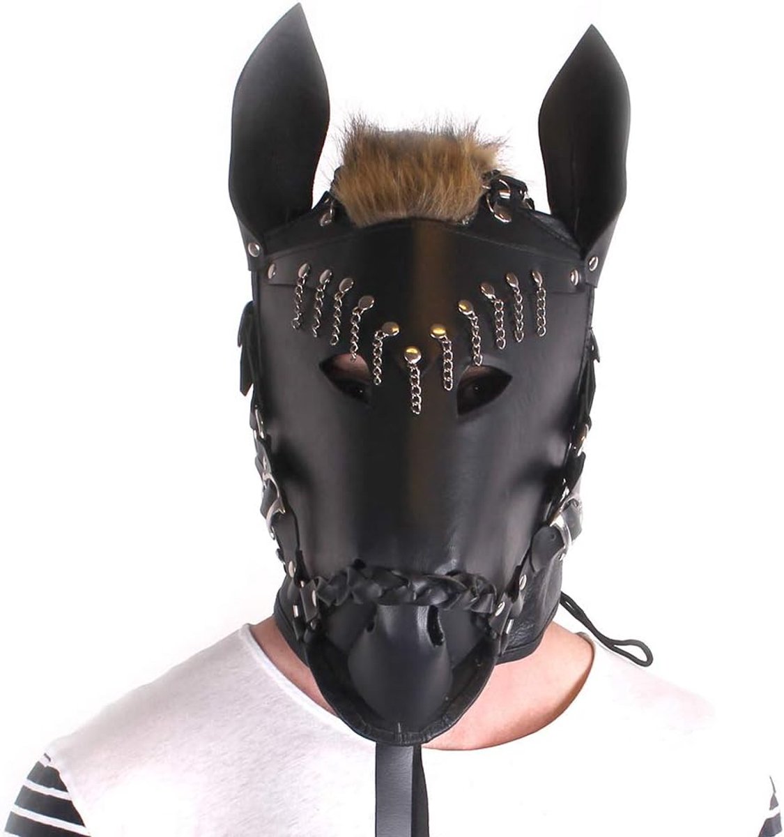 Mask Black Leather