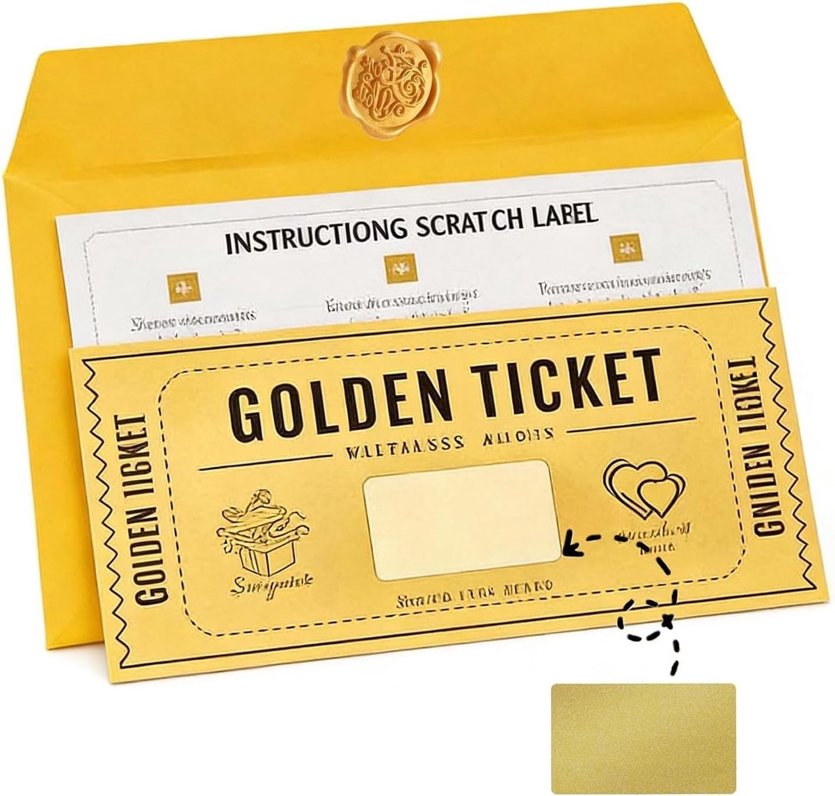 Zelfvulbare wenskaart - gouden design - interactieve cadeau-ervaring - perfect voor elke gelegenheid - ShopVlot
