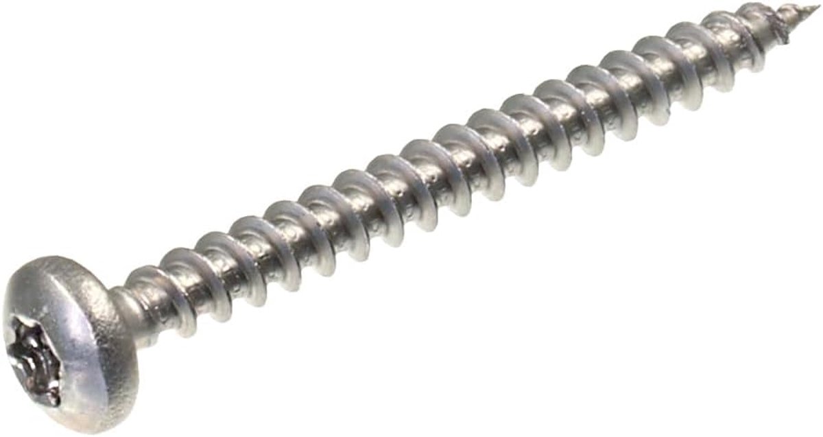 SECCARO Chipboard Screw Semicircular Head 4.5 x 45 mm, Stainless Steel V2A VA A2, Wood Screw with Full Thread - ShopVlot