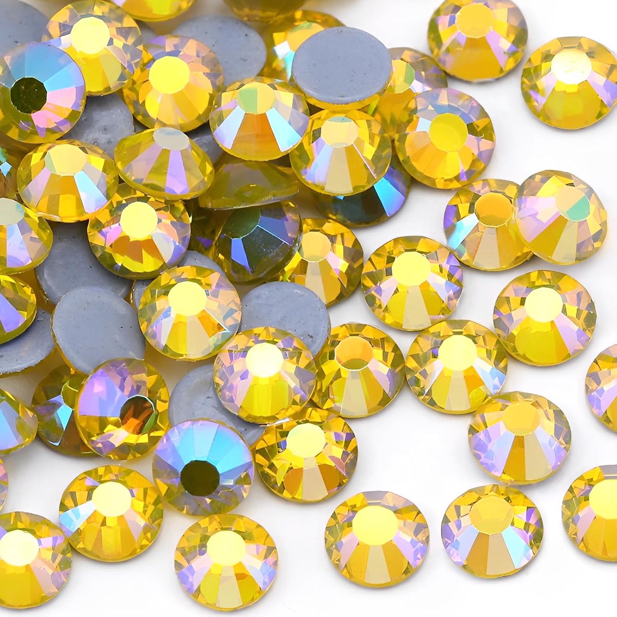 576st Hotfix Kristal Flatback Strass Glas Diamanten Edelstenen voor Knutselen Kunstambachten Decoraties Kleding Schoenen 6,4mm SS30 Citroen AB