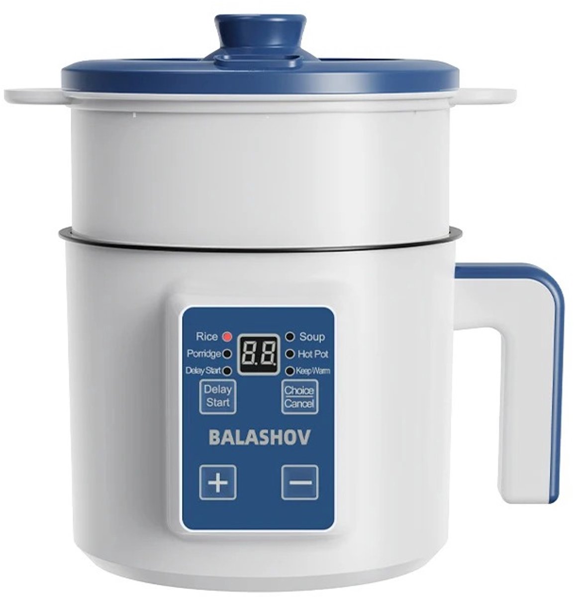 Hutjemutje - rijstkoker - multicooker - 1.7L - 2-3 personen - dubbellaags - non-stick - gestoomde rijstpot voor thuis