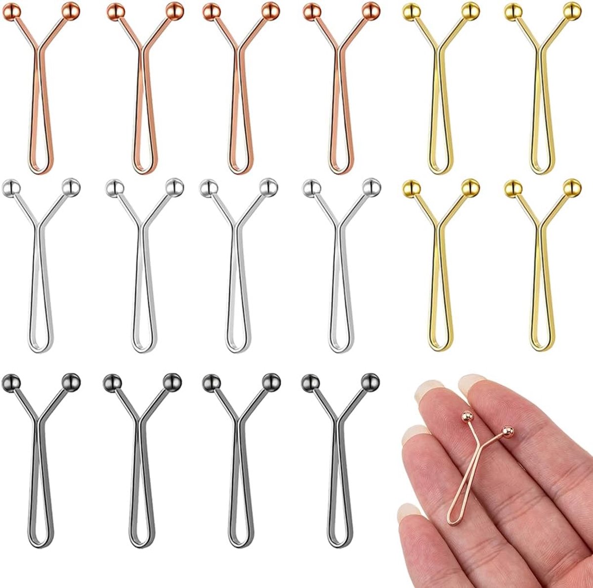 12 stuks clips voor het vasttrekken van jeans, broekspanner, tailleclips, knopen voor taille zonder naaien, verstelbare jeansknopen, tang voor het aantrekken van afneembare kleding voor rokken